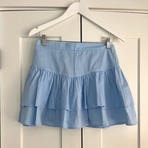 Pants Store Boutique Light Blue Ruffle Skort